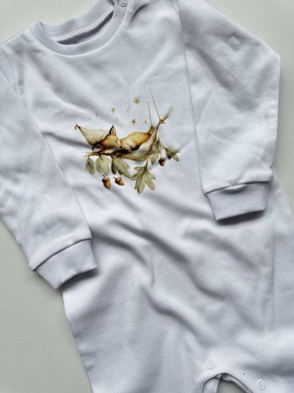 Pajac bez stópek biały lis na hamaku rozmiar 86