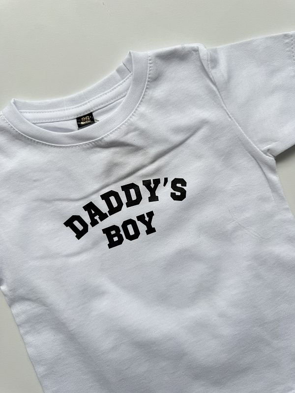 Koszulka biała z krótkim rękawem daddy's boy rozmiar 86