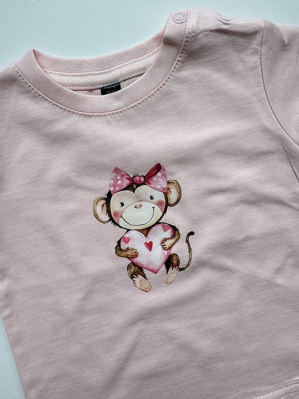 Koszulka morelkowa z krótkim rękawem małpka rozmiar 80