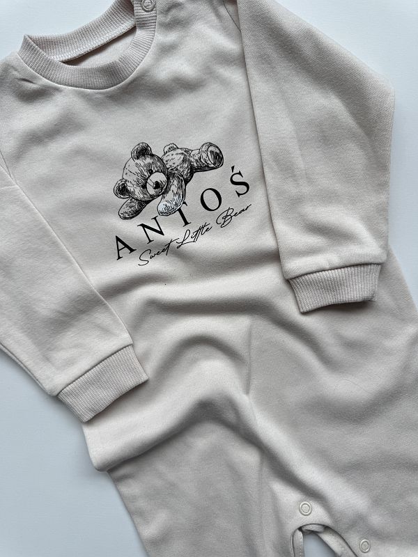 Pajac bez stópek beżowy mis Antoś rozmiar 80