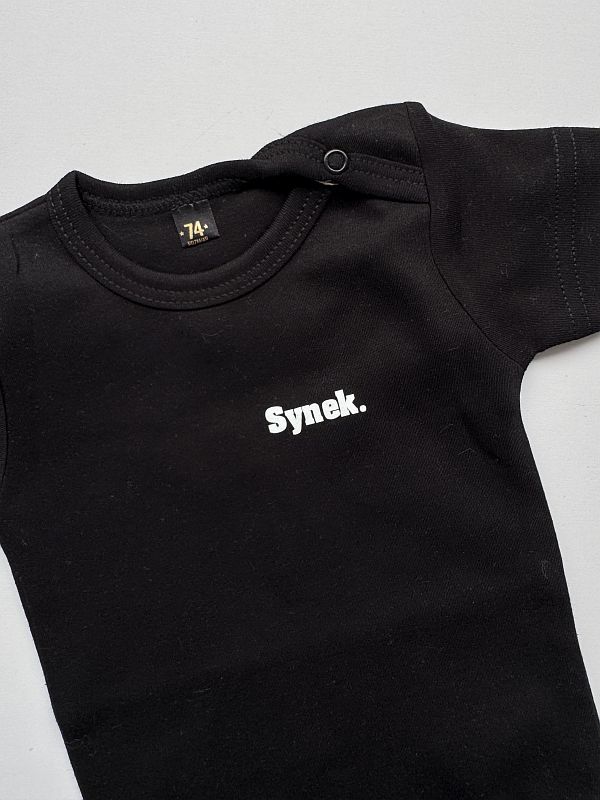 Body czarne krótki rękaw synek rozmiar 74