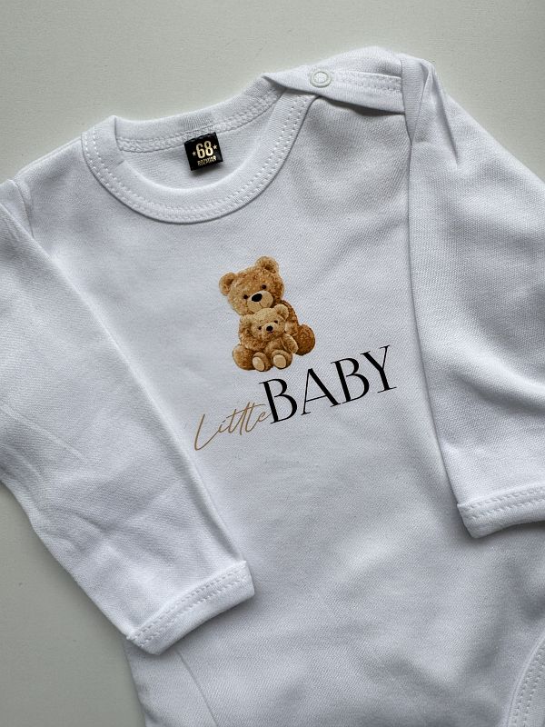 Body białe długi rękaw little baby rozmiar 68