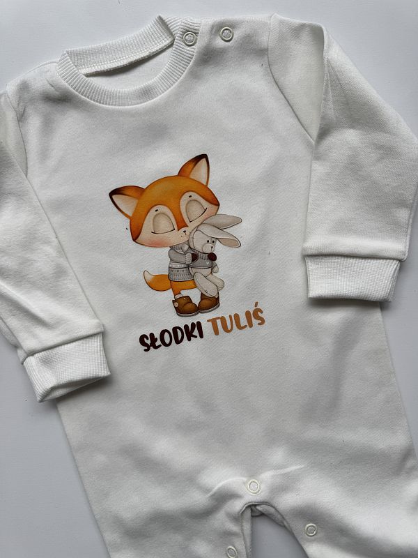 Pajac bez stópek ecru słodki tuliś rozmiar 62