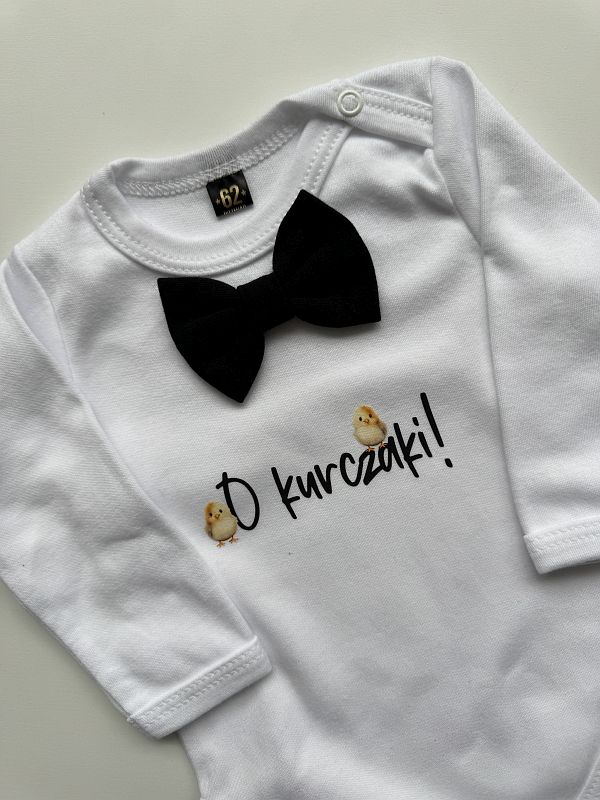 Body białe długi rękaw o kurczaki rozmiar 62