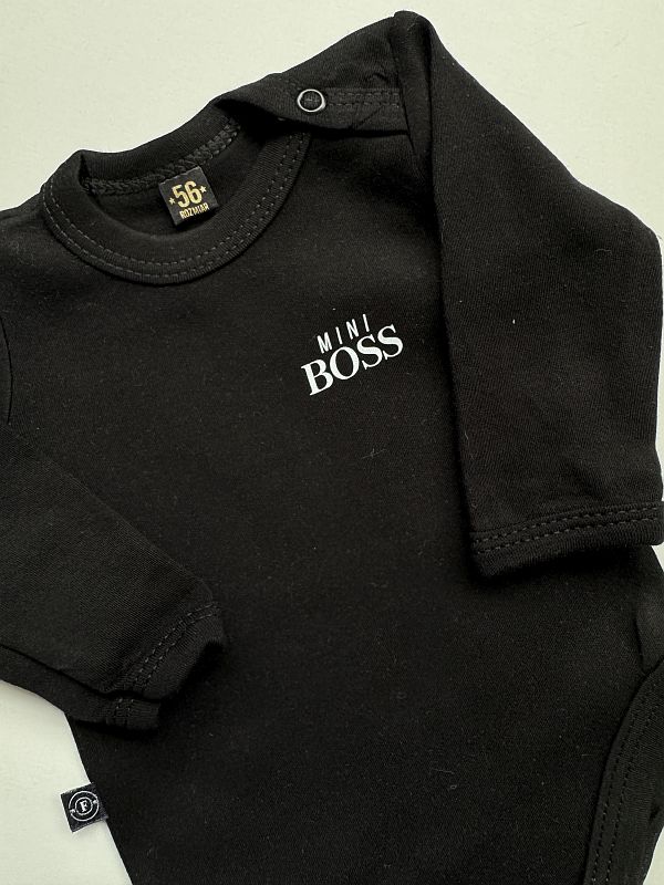 Body czarne długi rękaw mini boss rozmiar 56