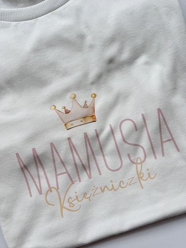 Koszulka damska ecru mamusia księżniczki rozmiar M