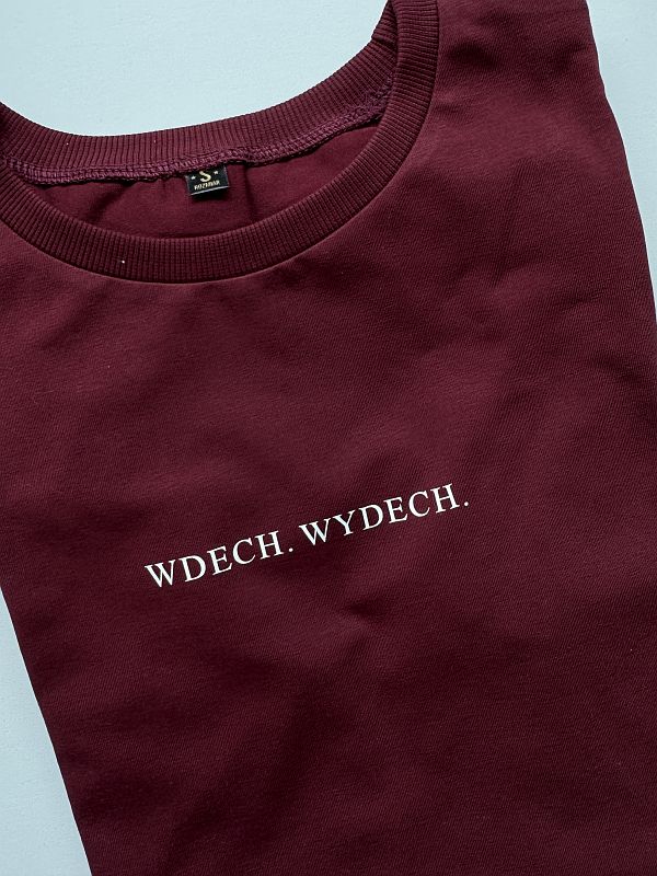 Koszulka damska bordowa wdech wydech rozmiar S
