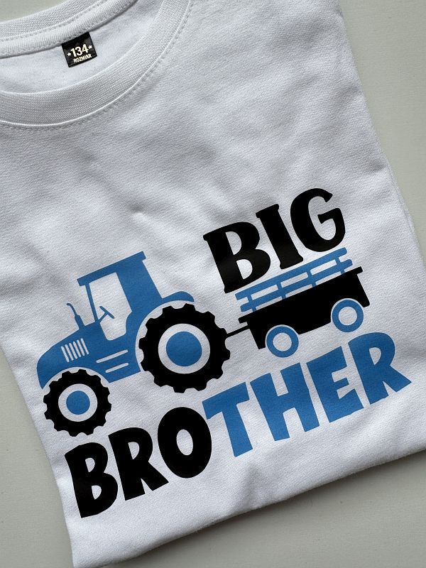 Koszulka biała z krótkim rękawem big brother rozmiar 134