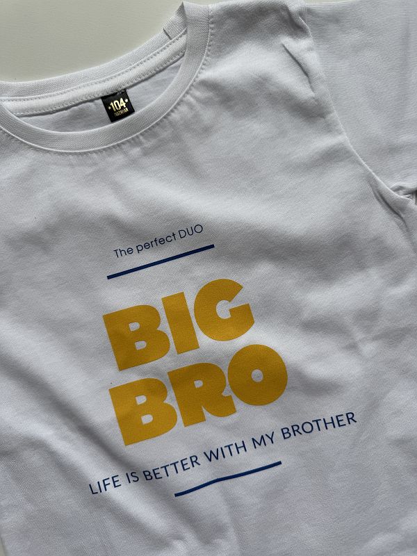 Koszulka biała z krótkim rękawem big bro rozmiar 104