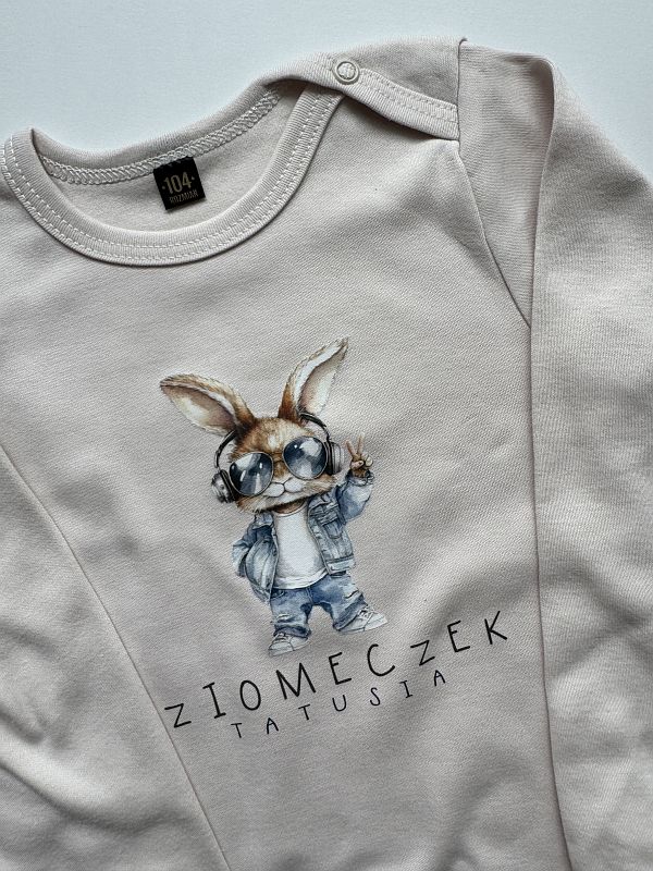 Body beżowe z długim rękawem ziomeczek taty rozmiar 104