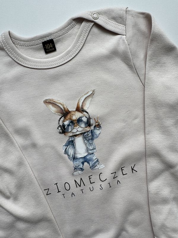 Body beżowe z długim rękawem ziomeczek taty rozmiar 104