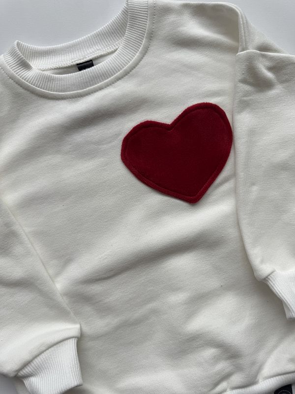 Bluza ecru z kieszonką serduszkiem rozmiar 92