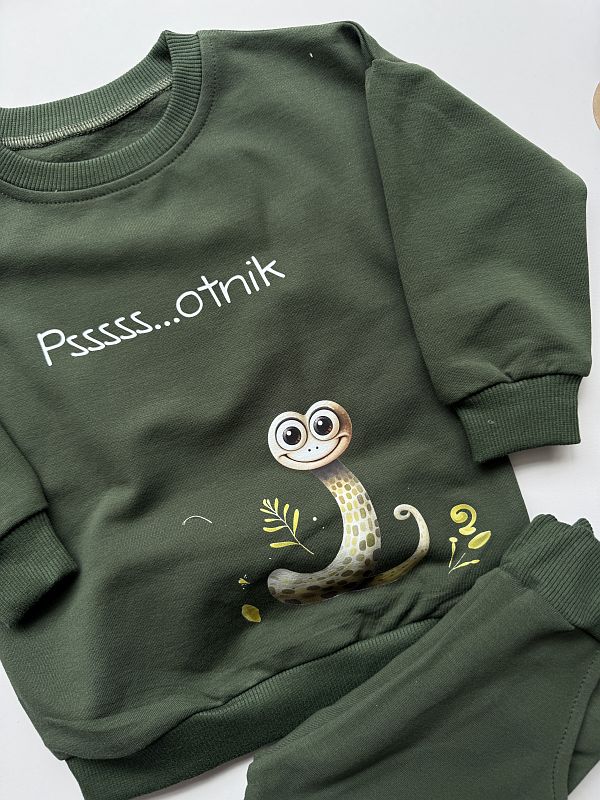 Oliwkowy komplet wąż psotnik rozmiar 86