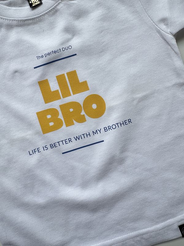 Koszulka biała z krótkim rękawem lil bro rozmiar 86