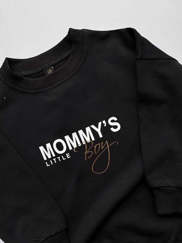 Bluza czarna mommy's little boy rozmiar 86