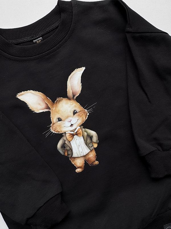 Bluza czarna królik rozmiar 86