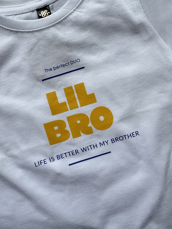 Koszulka biała z krótkim rękawem lil bro rozmiar 86