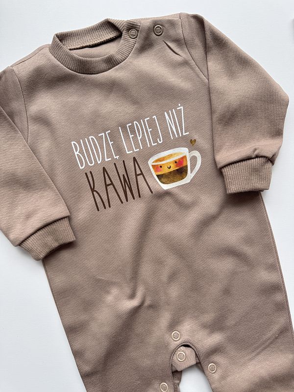 Pajac kawowy budze lepiej niż kawa rozmiar 62