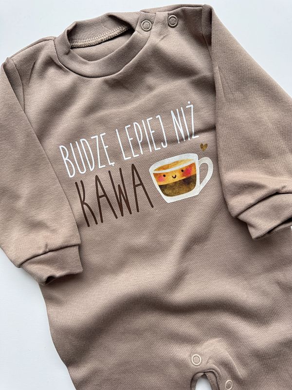 Pajac kawowy budze lepiej niż kawa rozmiar 56