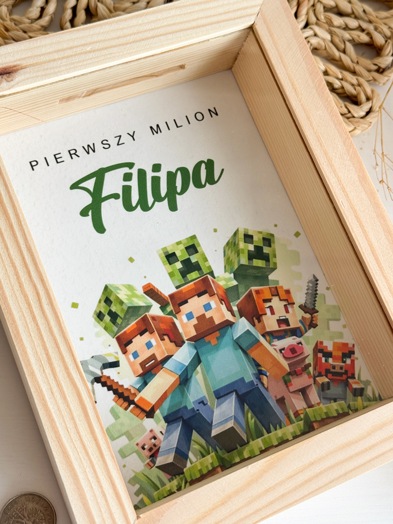 Skarbonka dla dziecka z nadrukiem pierwszy milion