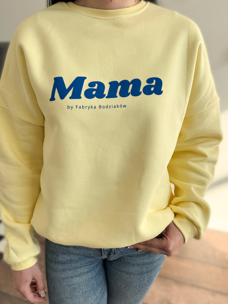 Żółta bluza damska z nadrukiem Mama