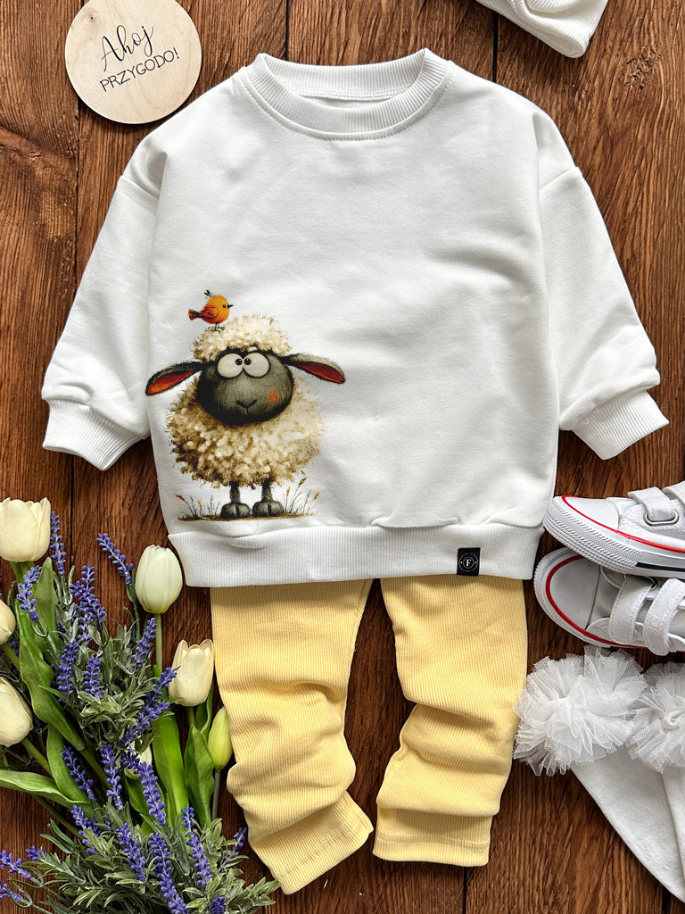 Bluza dziecięca owieczka i ptaszek