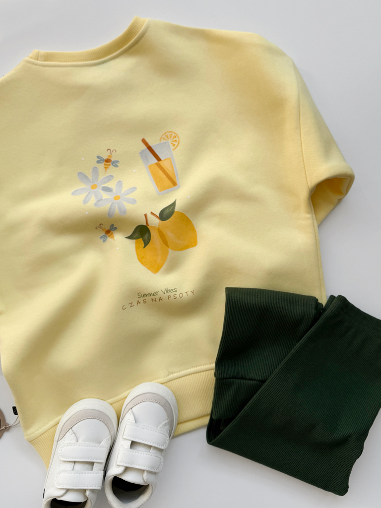 Żółta bluza dziecięca Summer Vibes czas na psoty