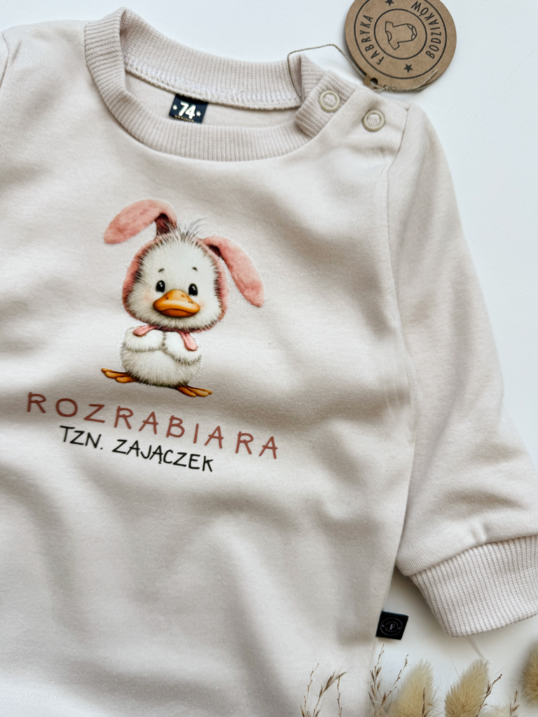 Body dla niemowlaka rozrabiara tzn. zajączek