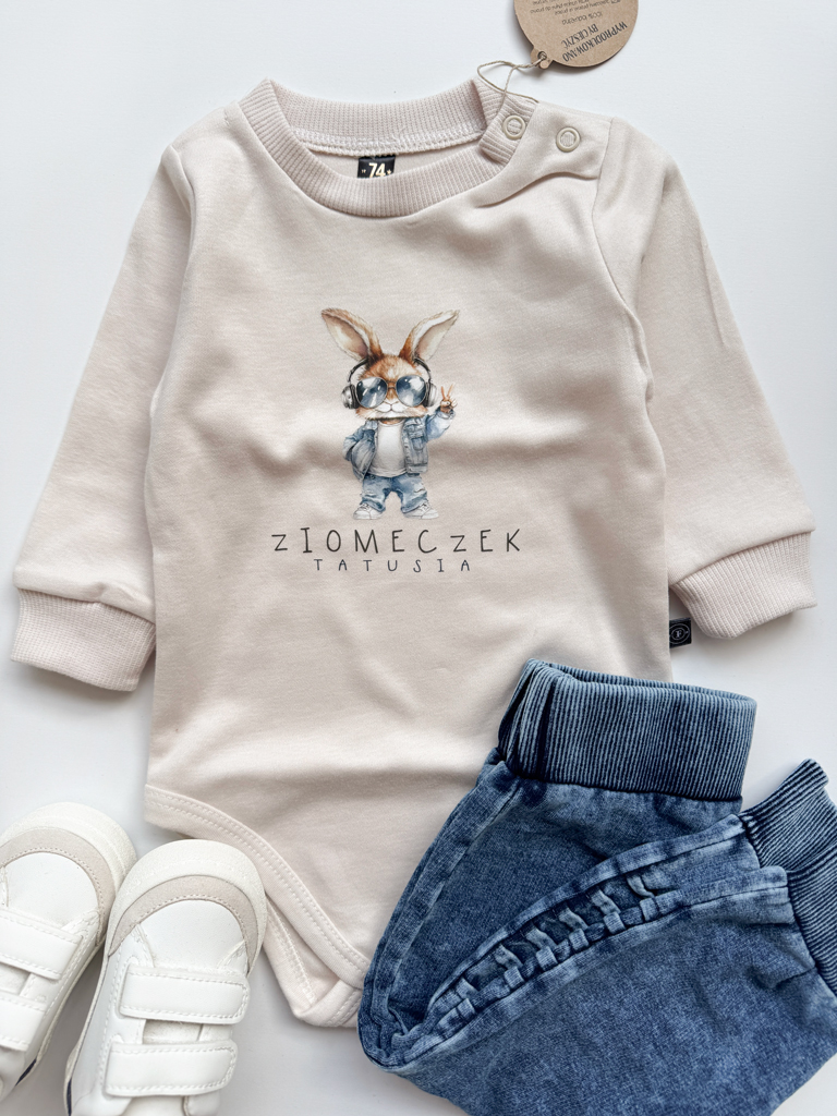 Body niemowlęce z króliczkiem ziomeczek tatusia