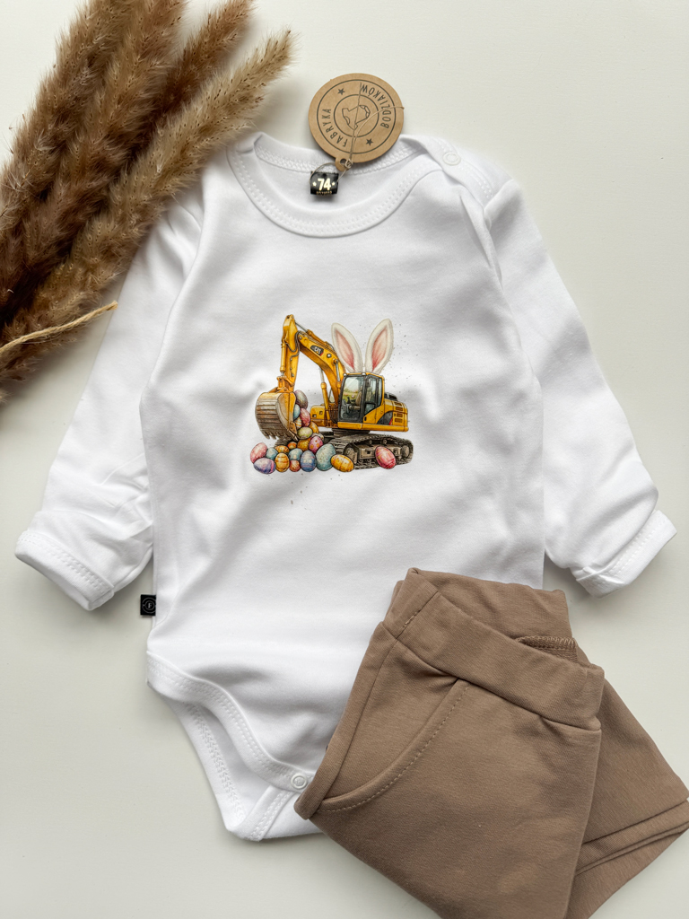 Body niemowlęce wielkanocna koparka