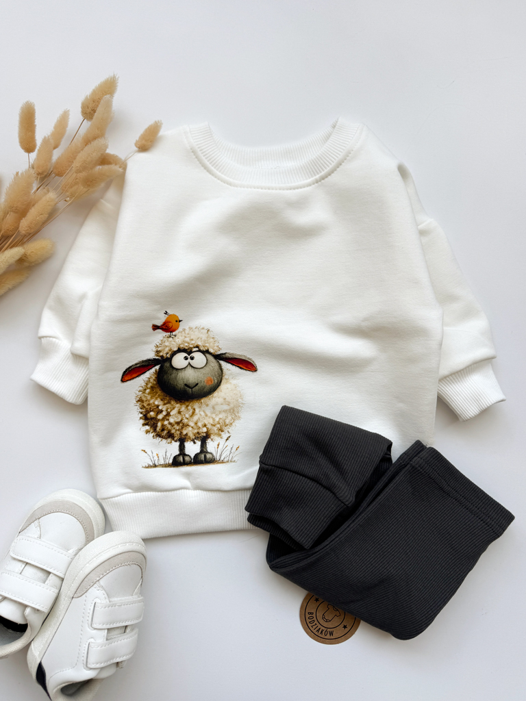 Bluza dziecięca owieczka i ptaszek
