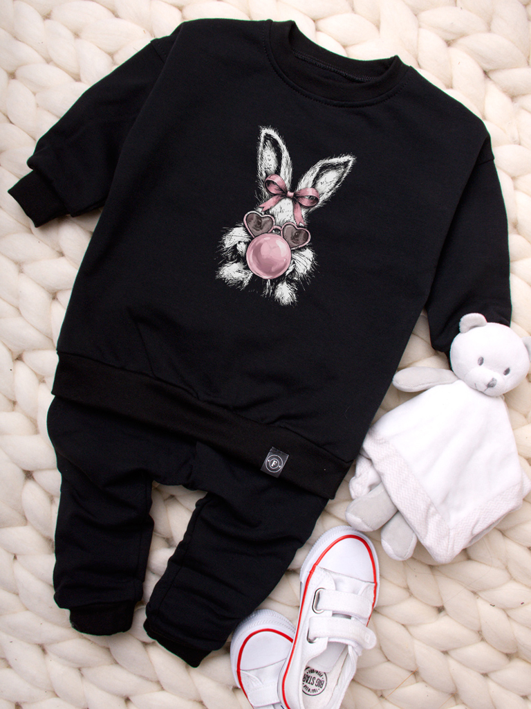 Bluza dziewczęca króliczek z gumą balonową