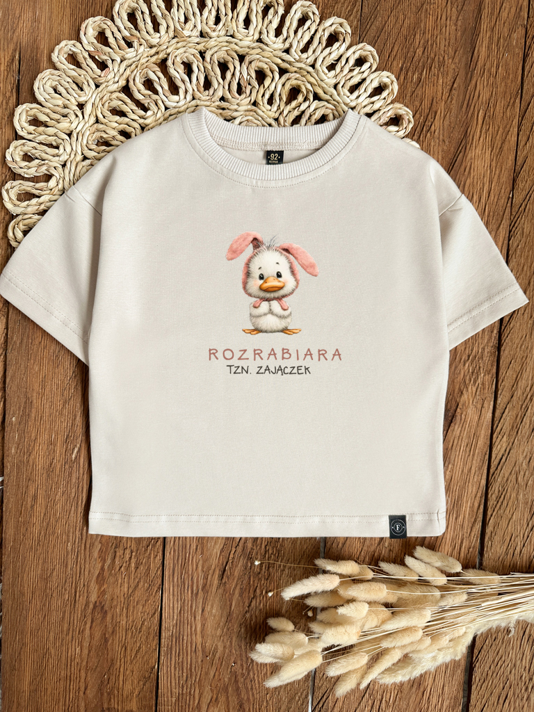 Koszulka dziecięca rozrabiara tzn. zajączek