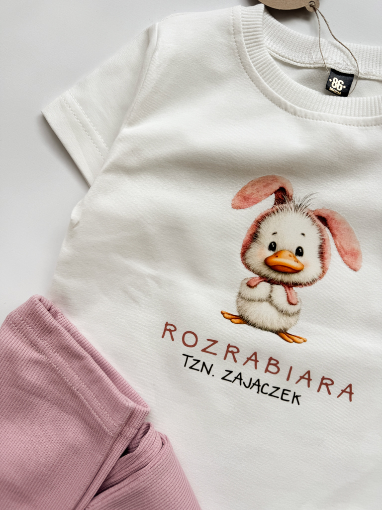 Koszulka dziecięca rozrabiara tzn. zajączek