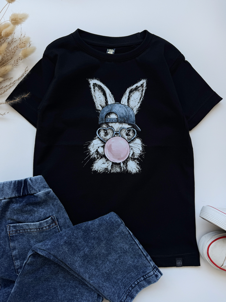 Koszulka chłopięca króliczek z gumą balonową