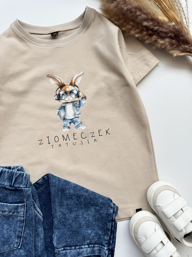 Koszulka dziecięca z króliczkiem ziomeczek tatusia