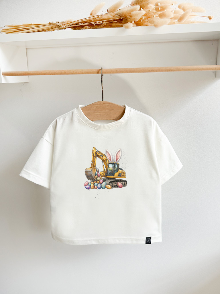 Koszulka dziecięca wielkanocna koparka