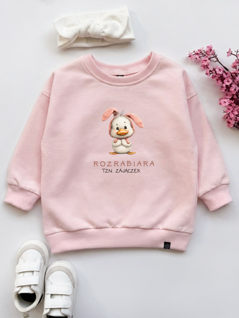 Bluza dziecięca z nadrukiem rozrabiara tzn. zajączek