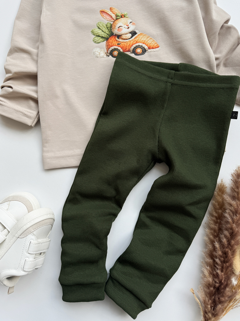 Getry prążkowane oliwkowe