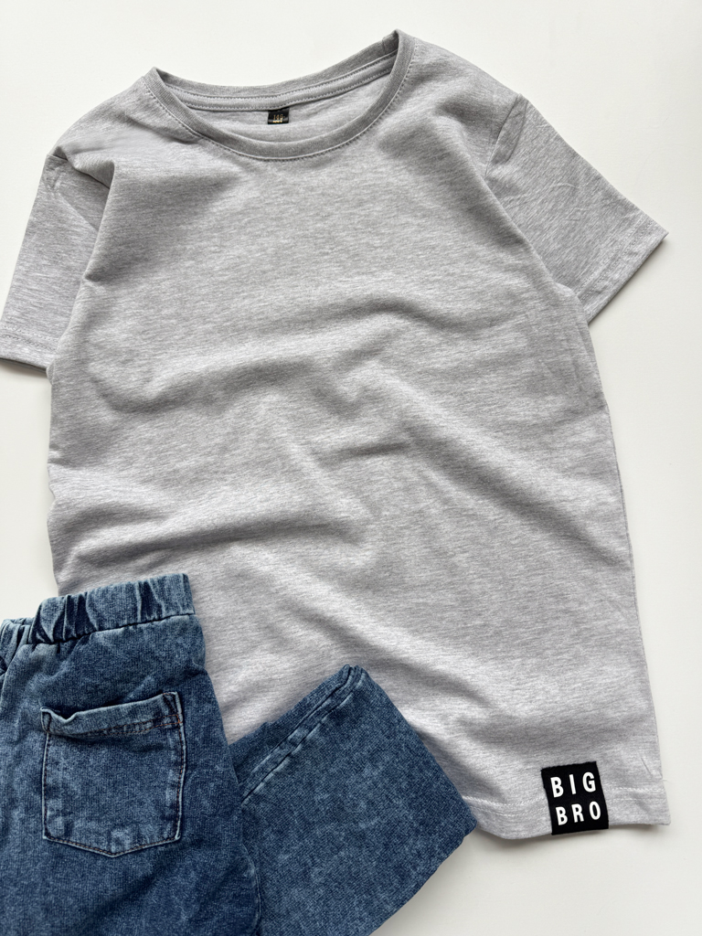 Szara koszulka z krótkim rękawem BIG BRO