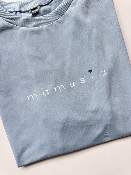 Koszulka damska błękitna mamusia rozmiar oversize