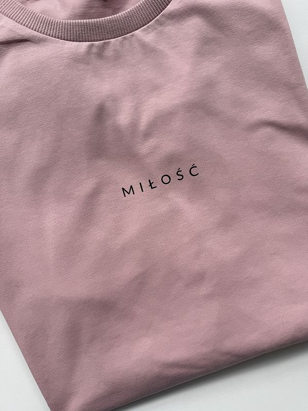 Koszulka damska różowa miłość rozmiar oversize