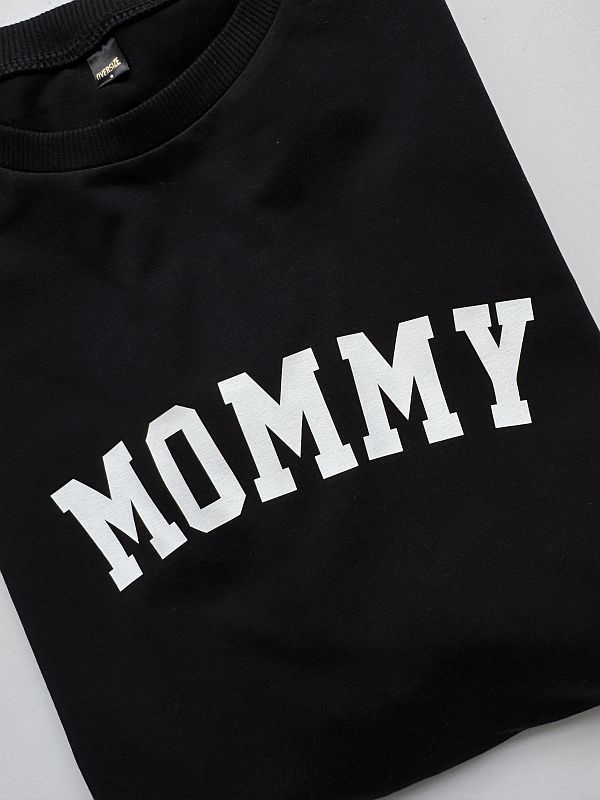 Koszulka damska czarna mommy rozmiar oversize