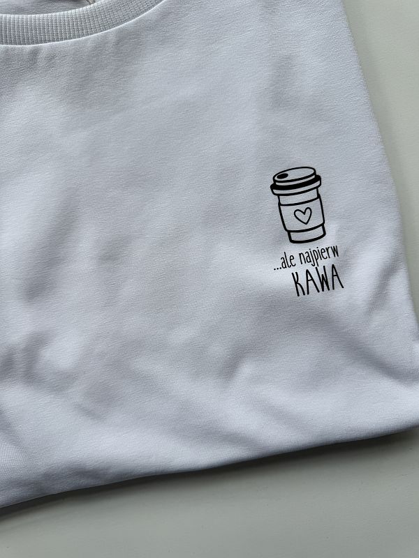 Koszulka damska biała ale najpierw kawa rozmiar L