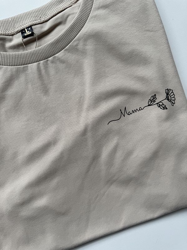 Koszulka damska beżowa mama rozmiar L