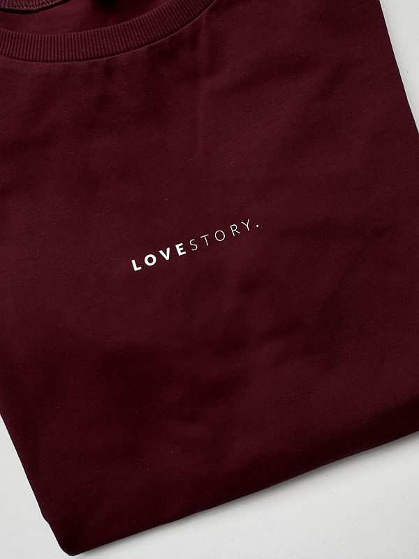 Koszulka damska bordowa love story rozmiar L