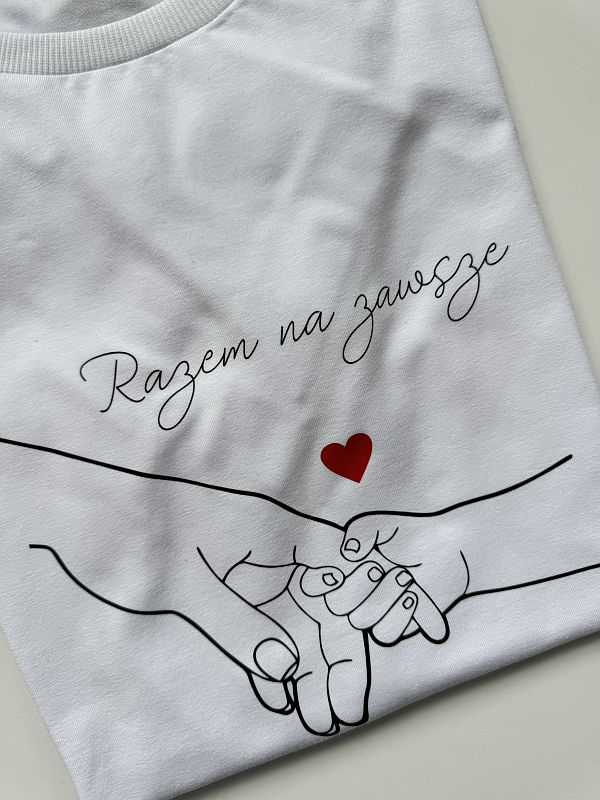 Koszulka damska biała razem na zawsze rozmiar M