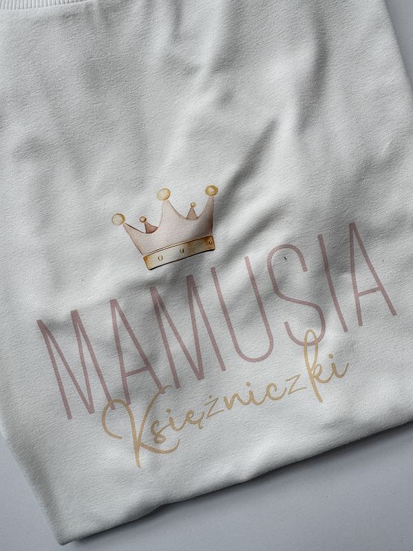 Koszulka damska ecru mamusia księżniczki rozmiar M