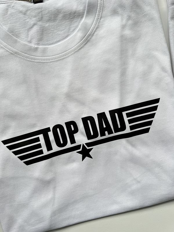 Koszulka biała męska top dad rozmiar L