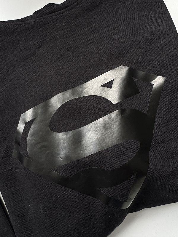 Bluza męska z kapturem czarna znak supermana rozmiar L